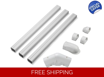 3 inch ABS Line Cover for Mini Split Systems, Extendable for Longer Pipes - Weather & UV Resistant